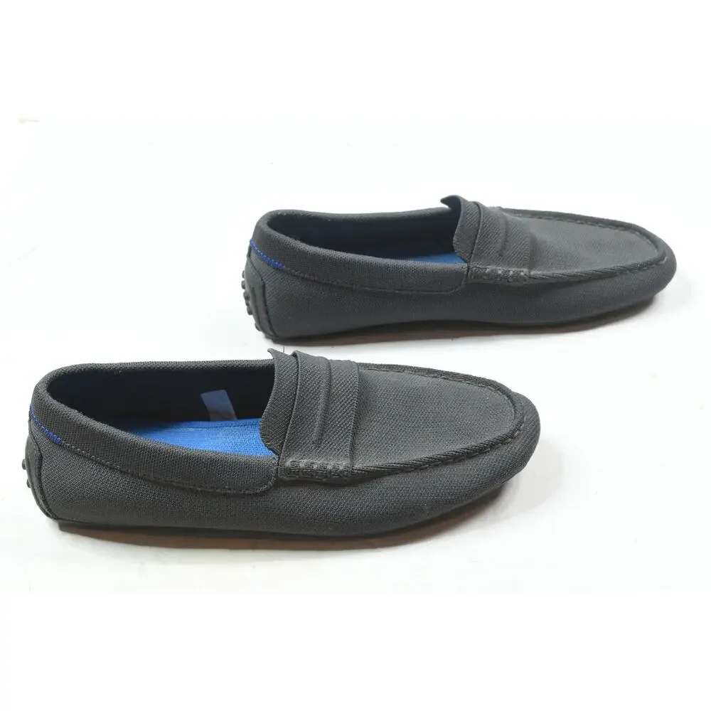 Rothys Knit Driving Loafers Slip On Shoes Mens 9.5 Charcoal Gray Lightweight